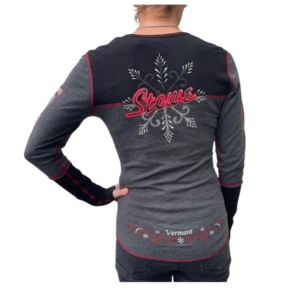 Alp-n-Rock Custom Henley Stowe Vermont Heather/Black Small MSRP$198 - Picture 4 of 16